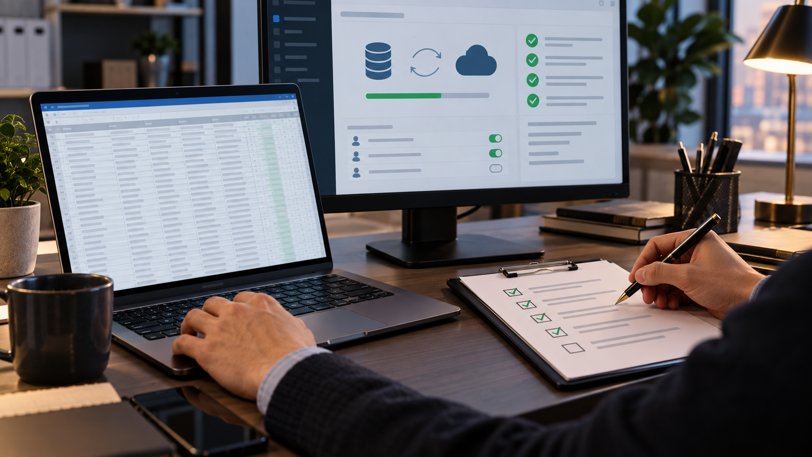 Analyst checking CSV import and synchronization exposure